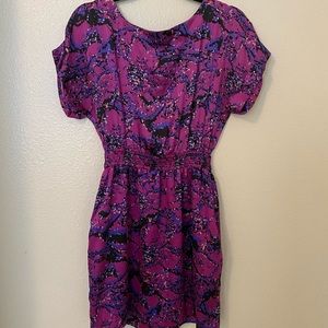 BCBGeneration 💌Free Shipping Plum Floral Semi-Open Back Size S